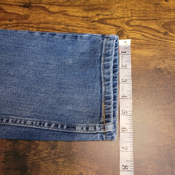 Levi's Jeans 31x32 Measures 30x30 Slim Straight 513 Ripped Medium Light Wash - Picture 11 of 11